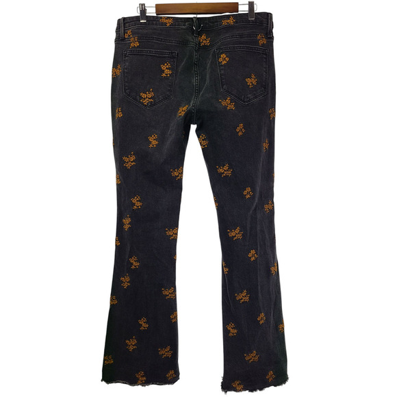Women's Black and Orange Jeans - Picture 8 of 10
